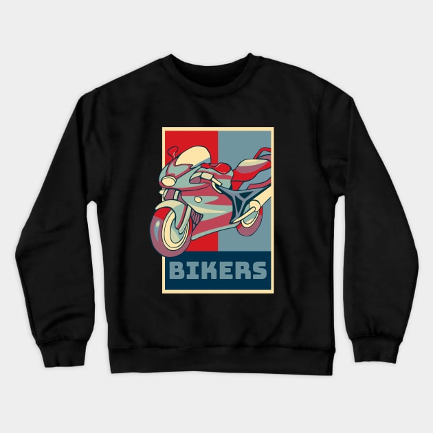 Bikers Hope Style Crewneck Sweatshirt by ahmadzakiramadhan